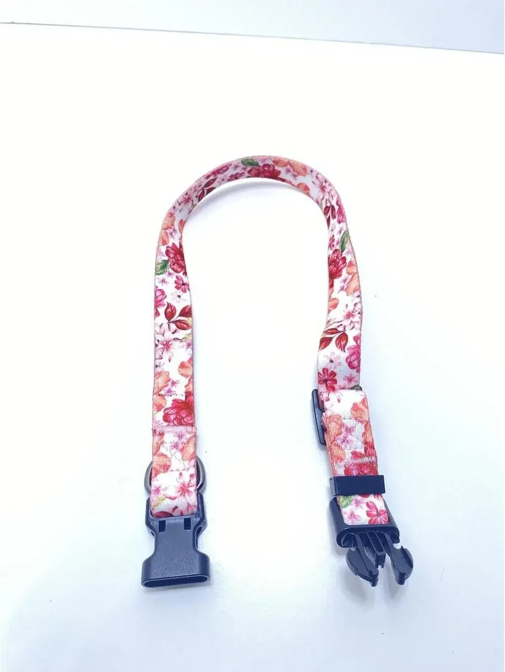 Medium Adjustable Dog Collar Pink Floral Peony Pattern, Comfortable Fit
